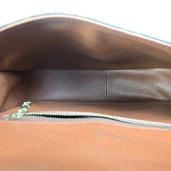 LOUIS VUITTON Saint Cloud GM Shoulder Bag Monogram Leather Brown - Picture 14 of 16